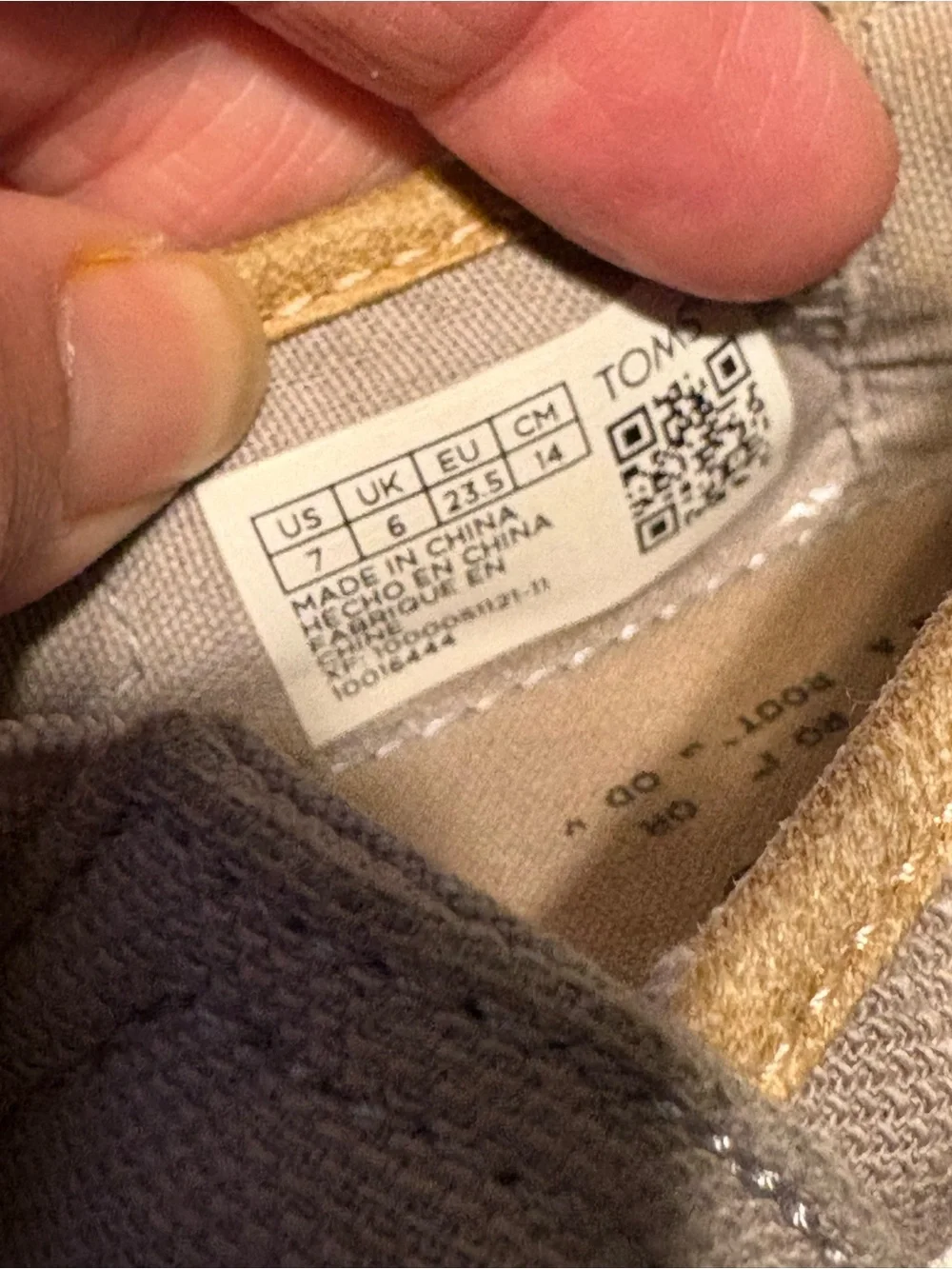 Toms Kids Slip-On Canvas Sneakers in Light Taupe
